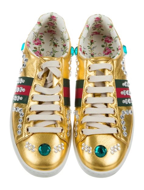 gucci shoe jewls|gucci jeweled sneakers price.